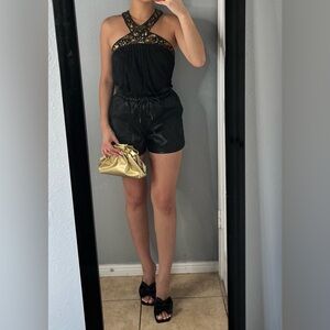 NWT Vintage Y2K cache Embellished Halter Top S – Glam Beaded club Party Blouse